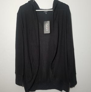 Black waffle cardigan size medium